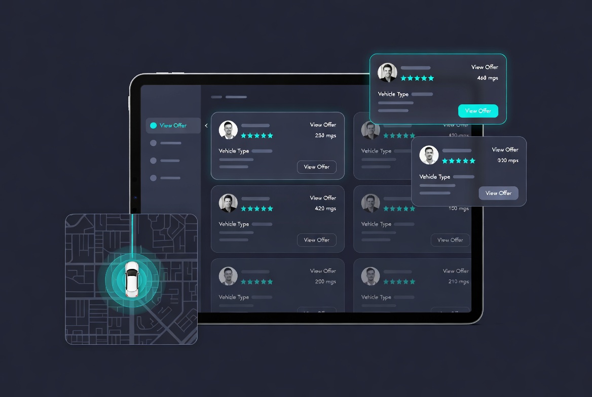 Review and approve driver offers with live tracking